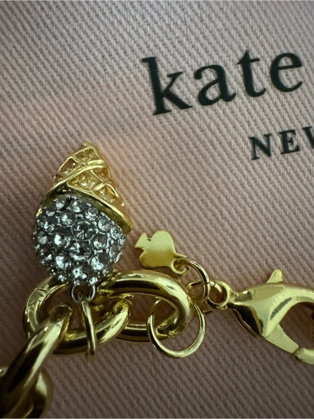 kate spade New York Gold Tone Fast food charm Bracelet - Gold tone